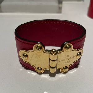 Authentic Louis Vuitton leather bracelet